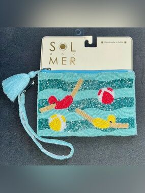 ✨Sol & Mer Viral Swimmers Hand Beaded Wristlet 7.75”L 👙⛱️ 💦